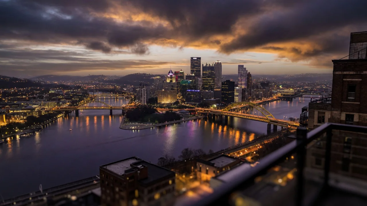 Pittsburgh cityscape at dusk